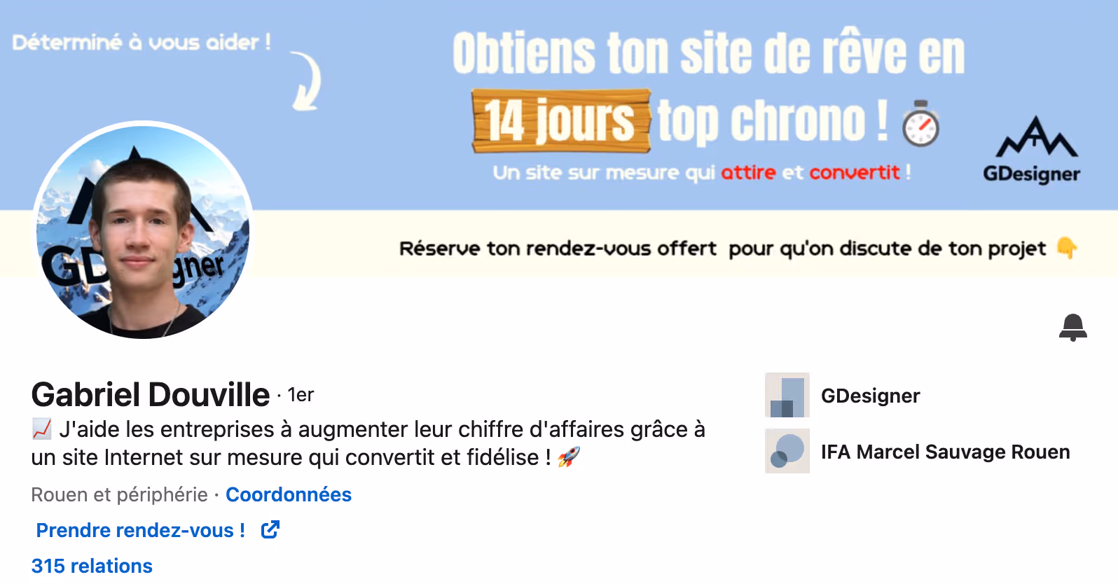 a screenshot of a LinkedIn banner