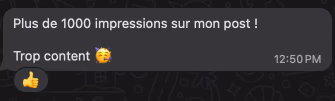 screenshot of whatsapp text messages