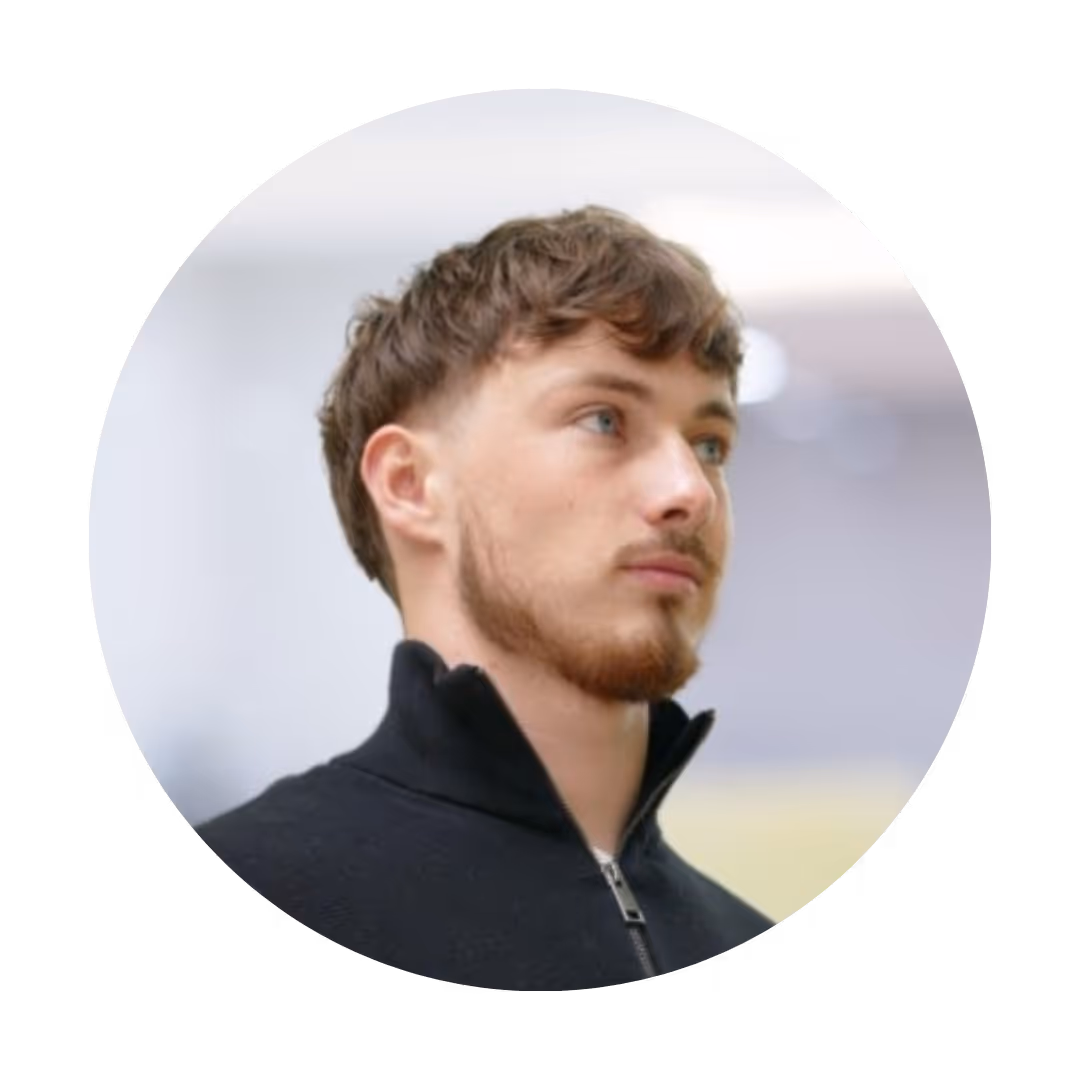 a profile picture of a guy on a light background